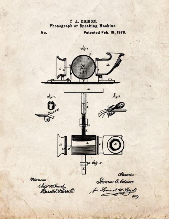 Patent Blueprint 1060 1 12 A4 Photo Print