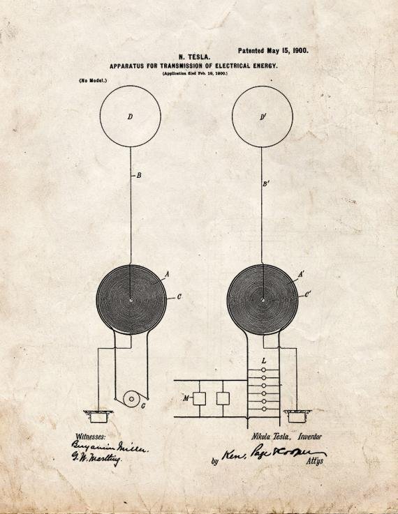 Patent Blueprint 1136 1 12 A4 Photo Print