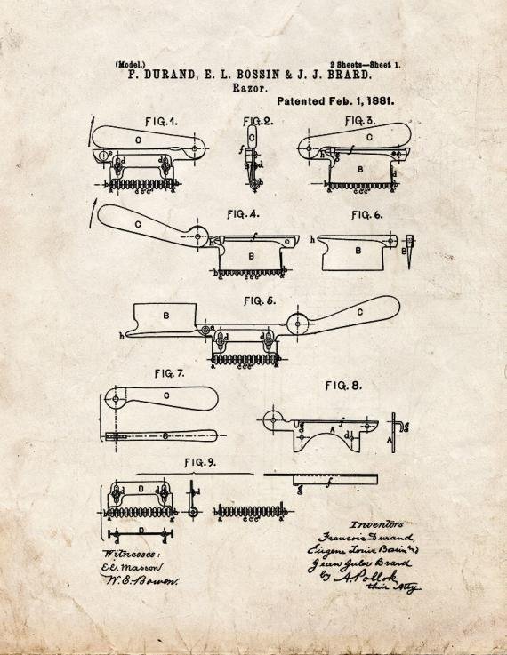 Patent Blueprint 1155 1 12 A4 Photo Print