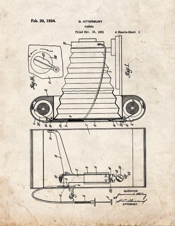 Patent Blueprint 116 1 12 A4 Photo Print
