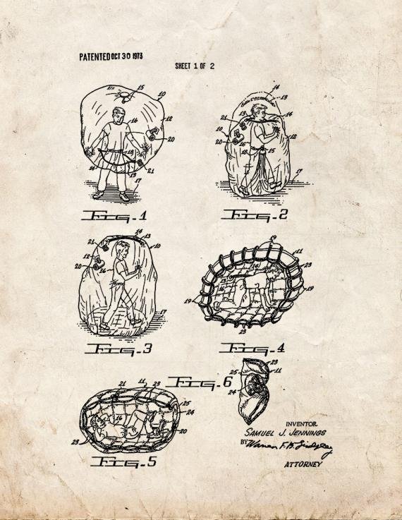 Patent Blueprint 1162 2 12 A4 Photo Print