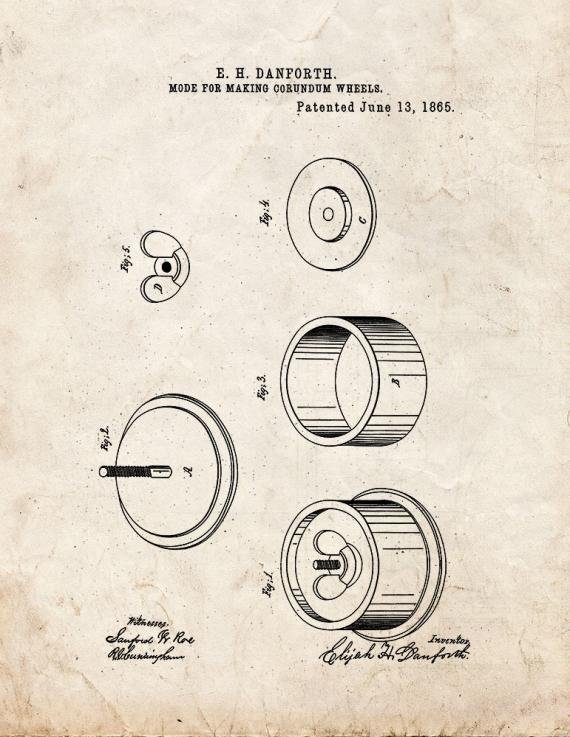 Patent Blueprint 1169 1 12 A4 Photo Print