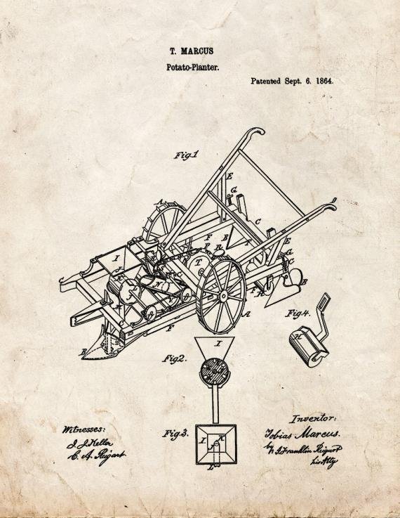 Patent Blueprint 1172 1 12 A4 Photo Print