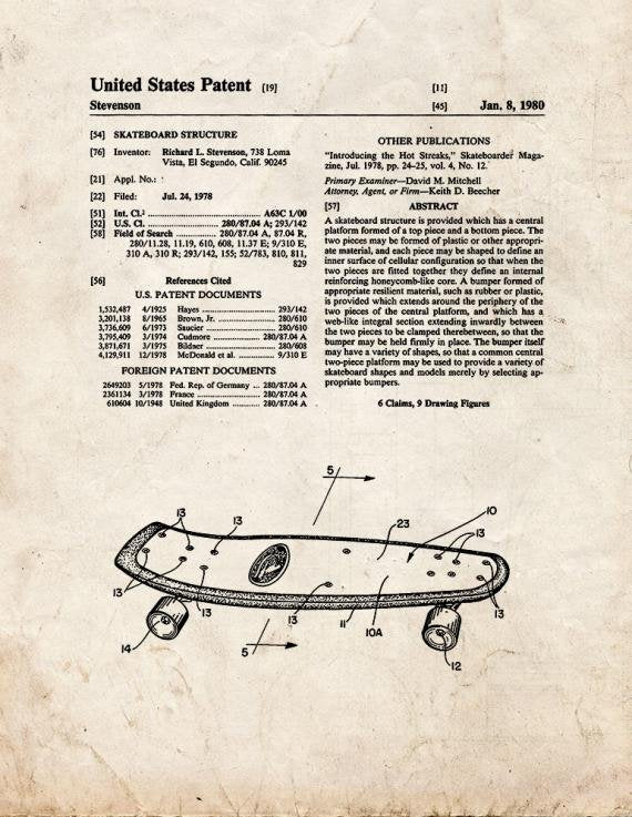 Patent Blueprint 1204 1 12 A4 Photo Print