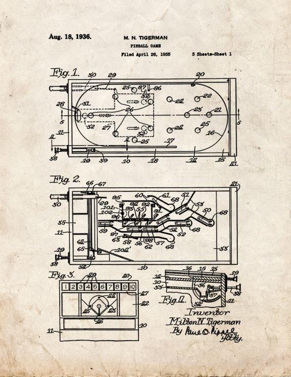 Patent Blueprint 1207 1 12 A4 Photo Print