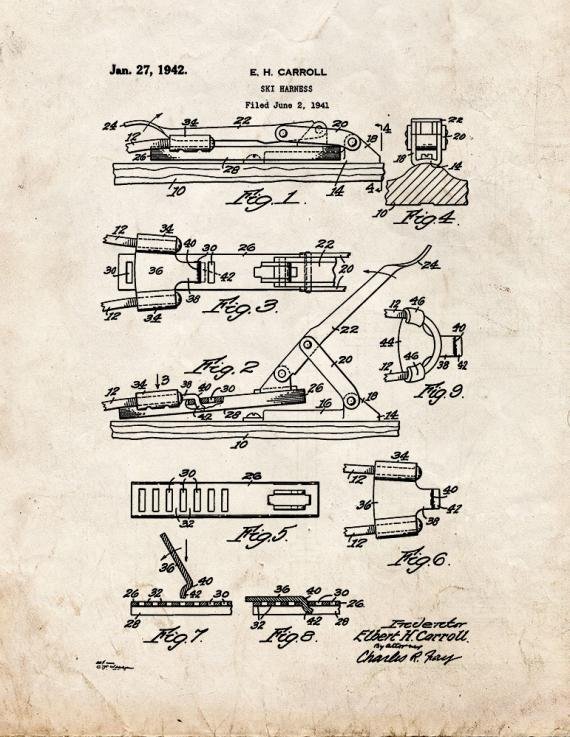 Patent Blueprint 1212 1 12 A4 Photo Print