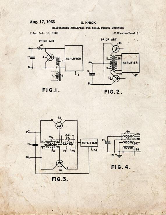 Patent Blueprint 1227 1 12 A4 Photo Print