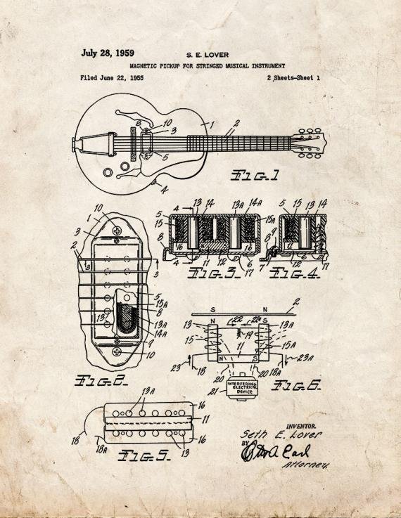 Patent Blueprint 1229 1 12 A4 Photo Print