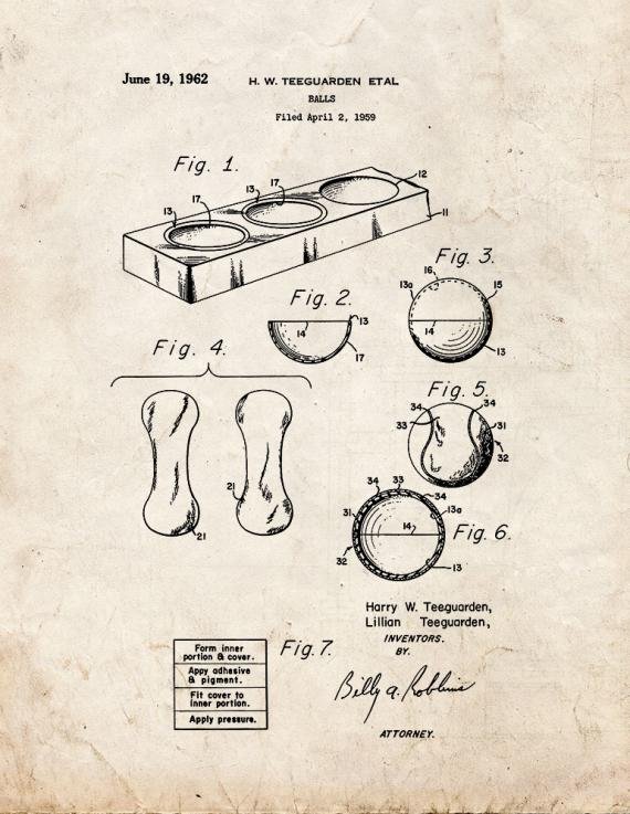 Patent Blueprint 1236 1 12 A4 Photo Print