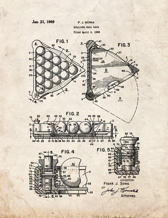Patent Blueprint 1242 1 12 A4 Photo Print
