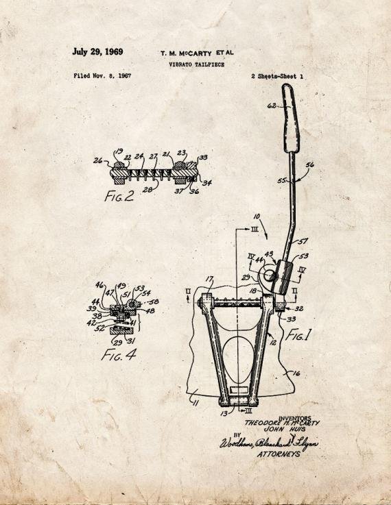 Patent Blueprint 1244 1 12 A4 Photo Print