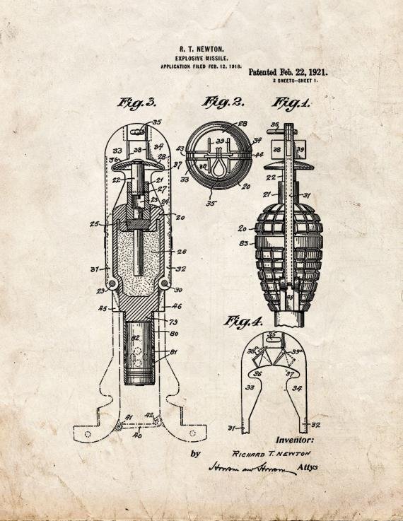 Patent Blueprint 1249 1 12 A4 Photo Print