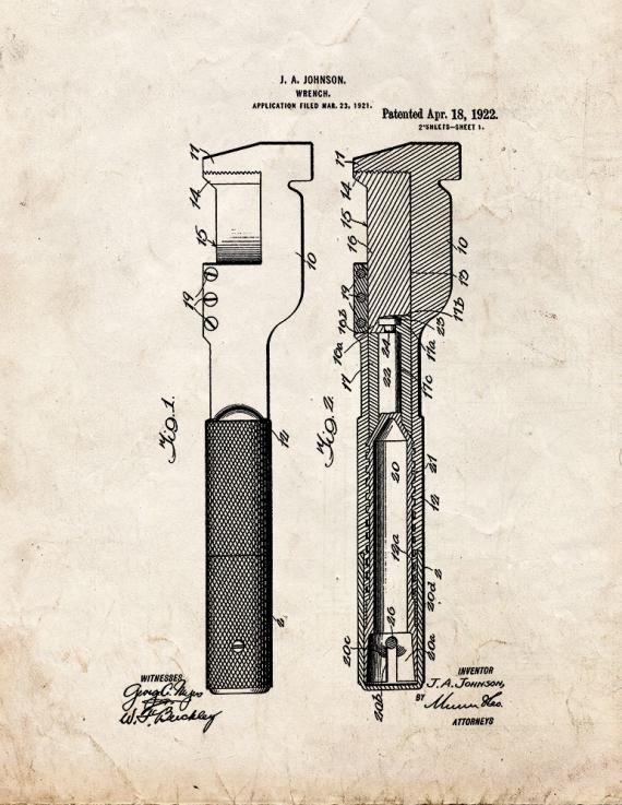 Patent Blueprint 1252 1 12 A4 Photo Print