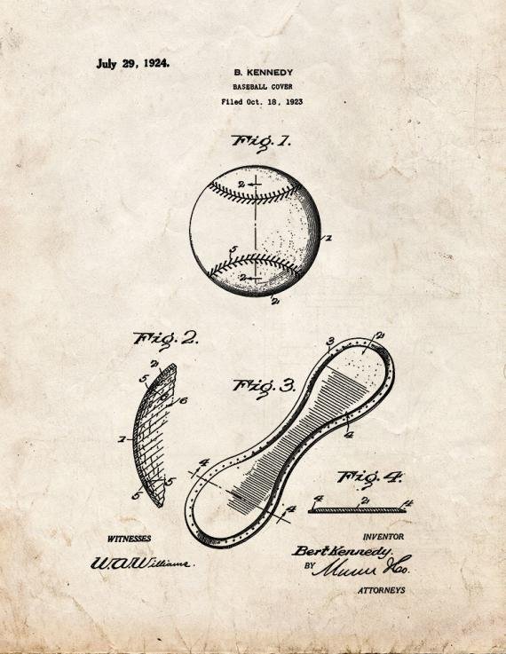 Patent Blueprint 1254 1 12 A4 Photo Print