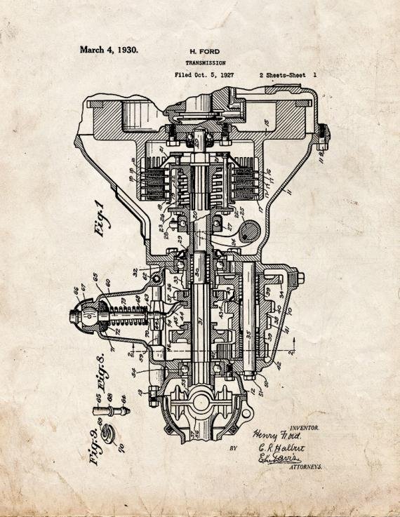 Patent Blueprint 1260 1 12 A4 Photo Print