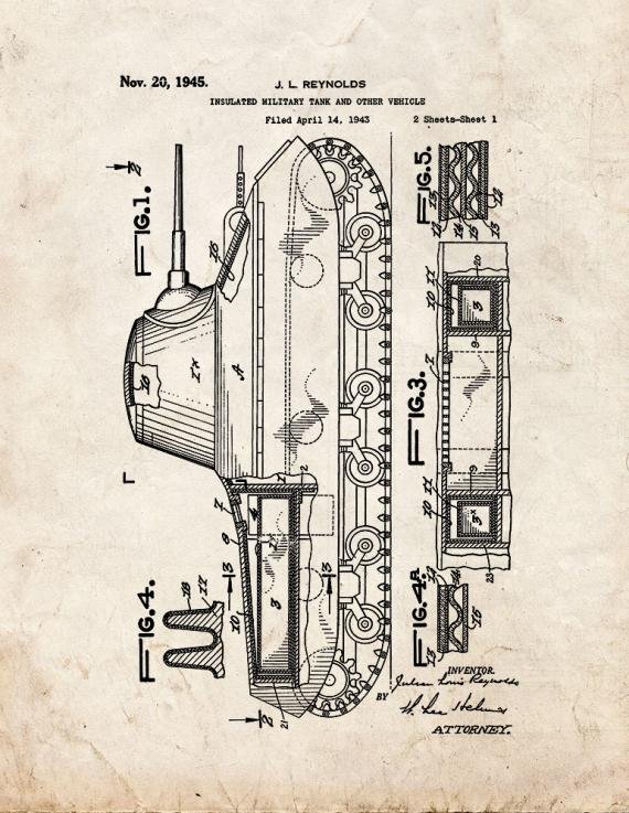Patent Blueprint 1275 1 12 A4 Photo Print