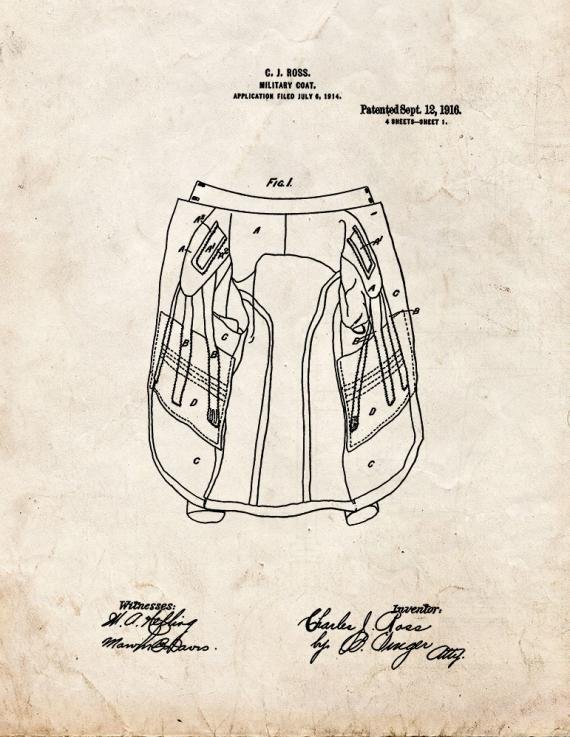 Patent Blueprint 1290 1 12 A4 Photo Print