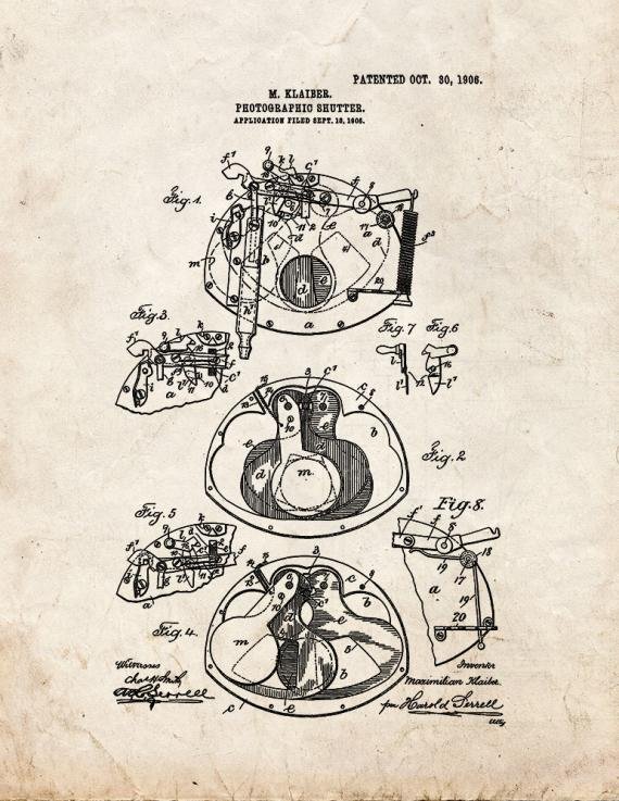 Patent Blueprint 1306 1 12 A4 Photo Print