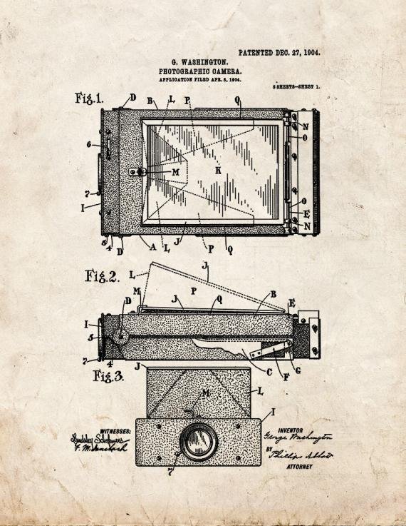 Patent Blueprint 1308 1 12 A4 Photo Print