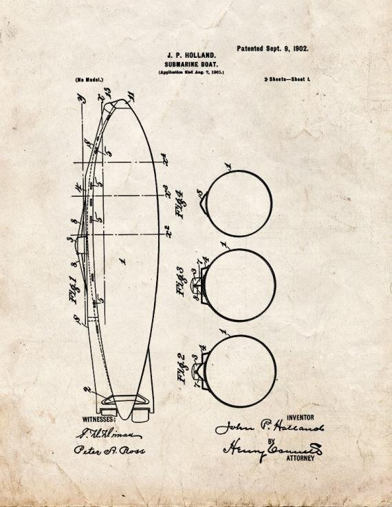 Patent Blueprint 1309 1 12 A4 Photo Print