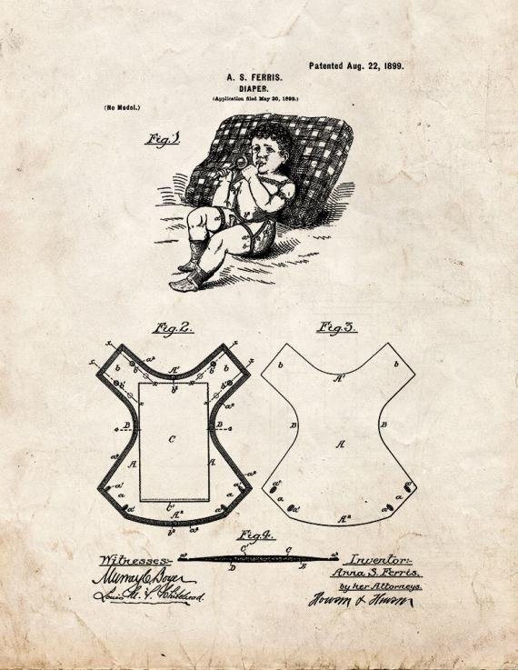 Patent Blueprint 1312 1 12 A4 Photo Print