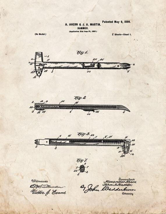 Patent Blueprint 1313 1 12 A4 Photo Print