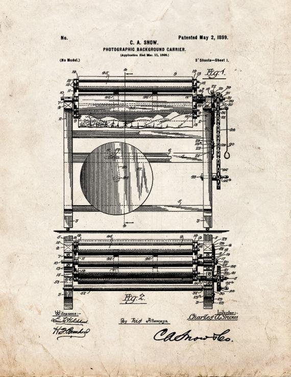 Patent Blueprint 1315 1 12 A4 Photo Print
