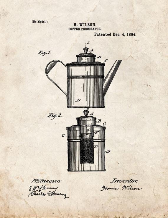 Patent Blueprint 1319 1 12 A4 Photo Print