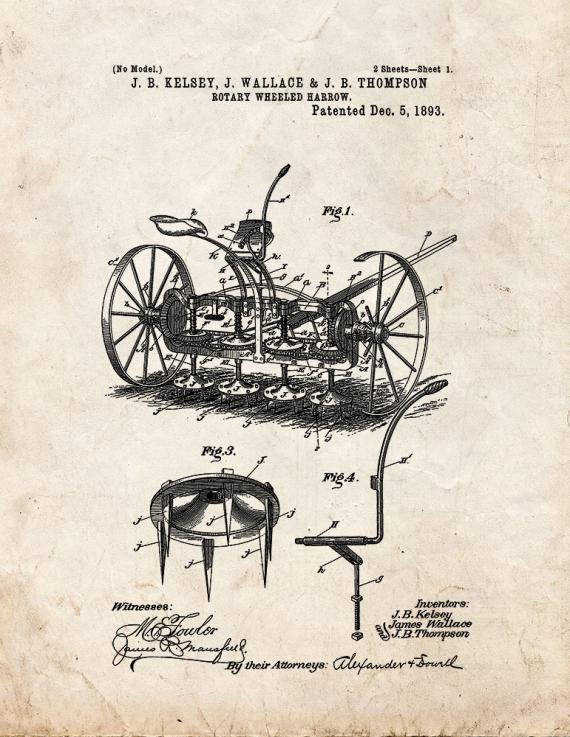 Patent Blueprint 1321 1 12 A4 Photo Print