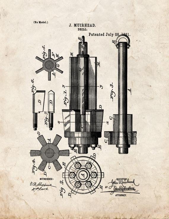 Patent Blueprint 1332 1 12 A4 Photo Print