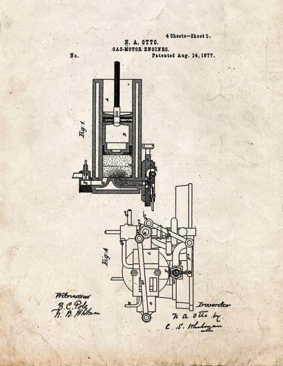 Patent Blueprint 1353 1 12 A4 Photo Print