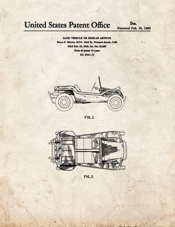 Patent Blueprint 1364 1 12 A4 Photo Print