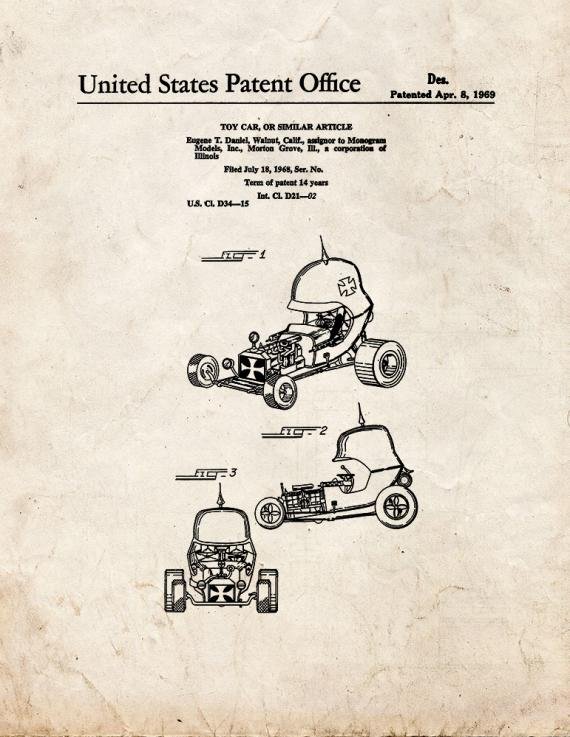 Patent Blueprint 1365 1 12 A4 Photo Print