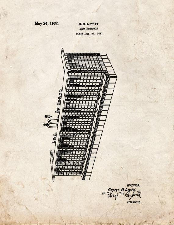 Patent Blueprint 1390 1 12 A4 Photo Print