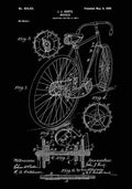 Patent Blueprint 14 Bicycle black A4 Photo Print