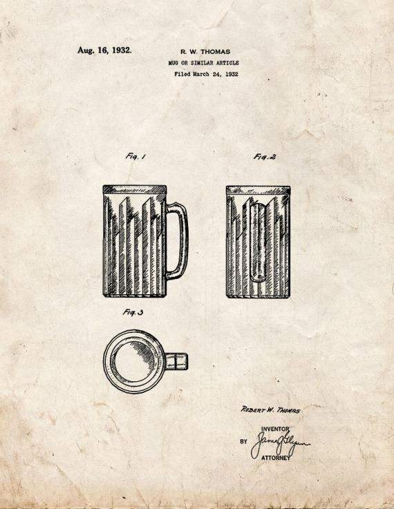 Patent Blueprint 1407 1 12 A4 Photo Print
