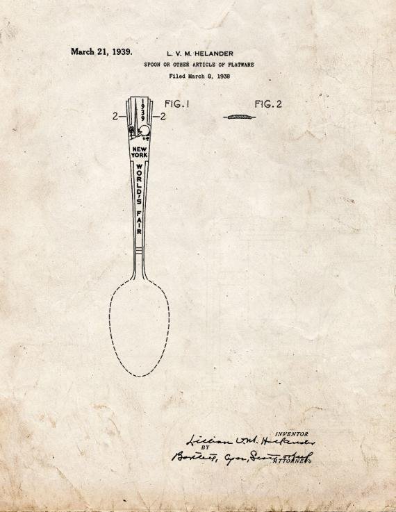 Patent Blueprint 1429 1 12 A4 Photo Print