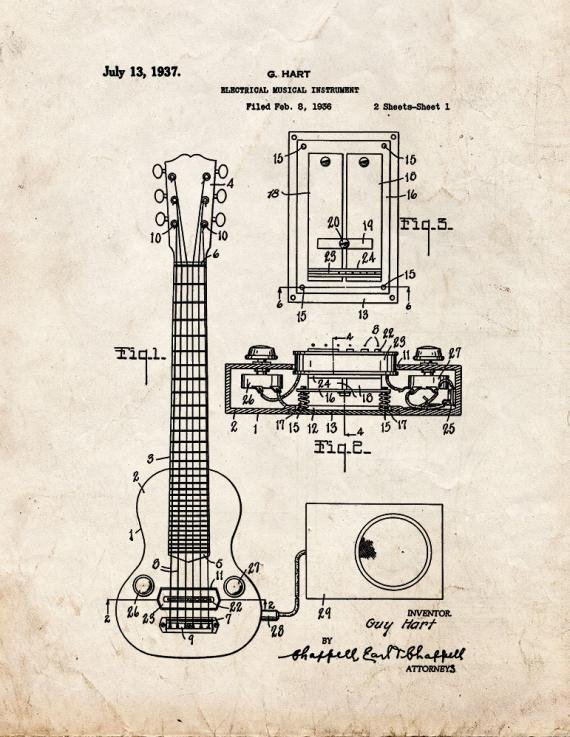 Patent Blueprint 143 1 12 A4 Photo Print