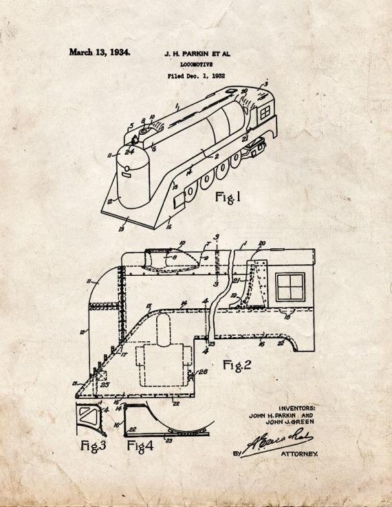 Patent Blueprint 1443 1 12 A4 Photo Print