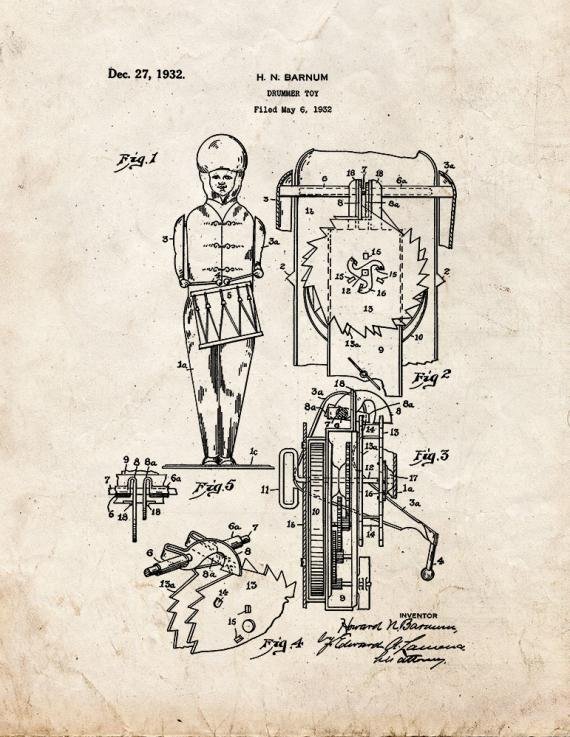 Patent Blueprint 1444 1 12 A4 Photo Print