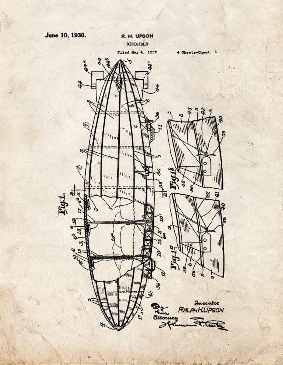 Patent Blueprint 1445 1 12 A4 Photo Print
