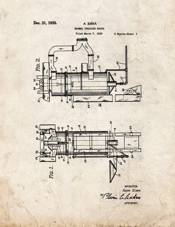 Patent Blueprint 1448 1 12 A4 Photo Print