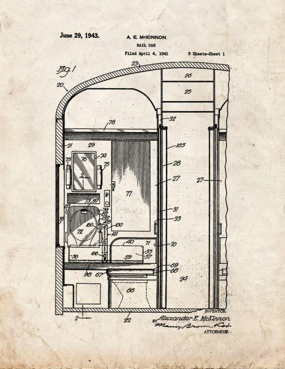 Patent Blueprint 1455 1 12 A4 Photo Print