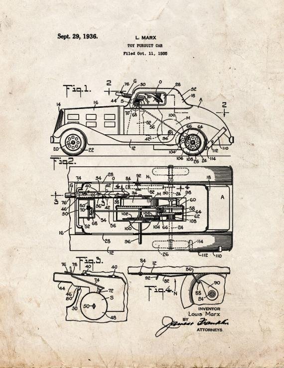 Patent Blueprint 1458 1 12 A4 Photo Print