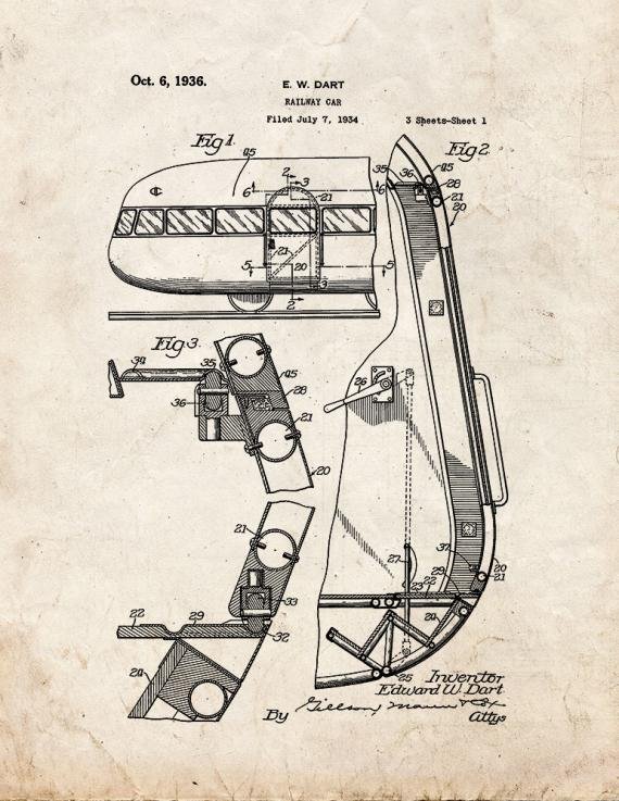 Patent Blueprint 1459 1 12 A4 Photo Print