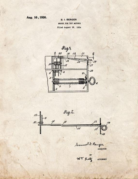 Patent Blueprint 1461 1 12 A4 Photo Print
