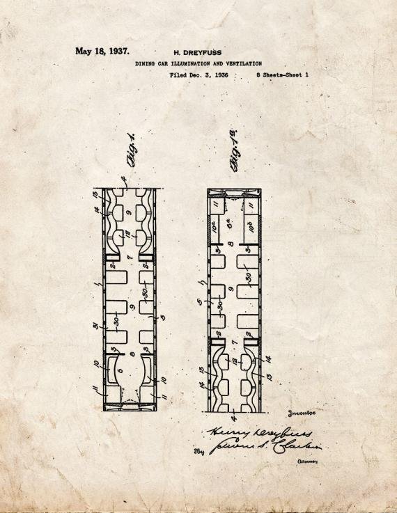 Patent Blueprint 1464 1 12 A4 Photo Print