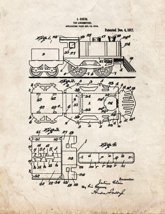 Patent Blueprint 1465 1 12 A4 Photo Print