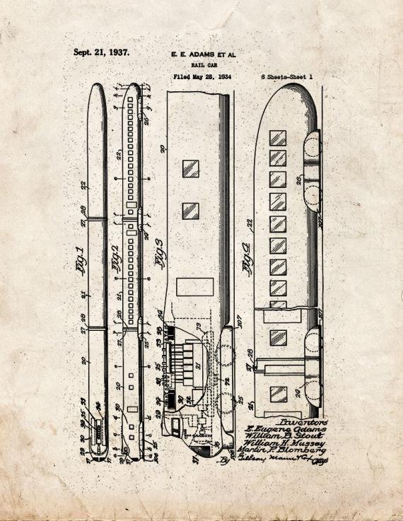 Patent Blueprint 1472 1 12 A4 Photo Print