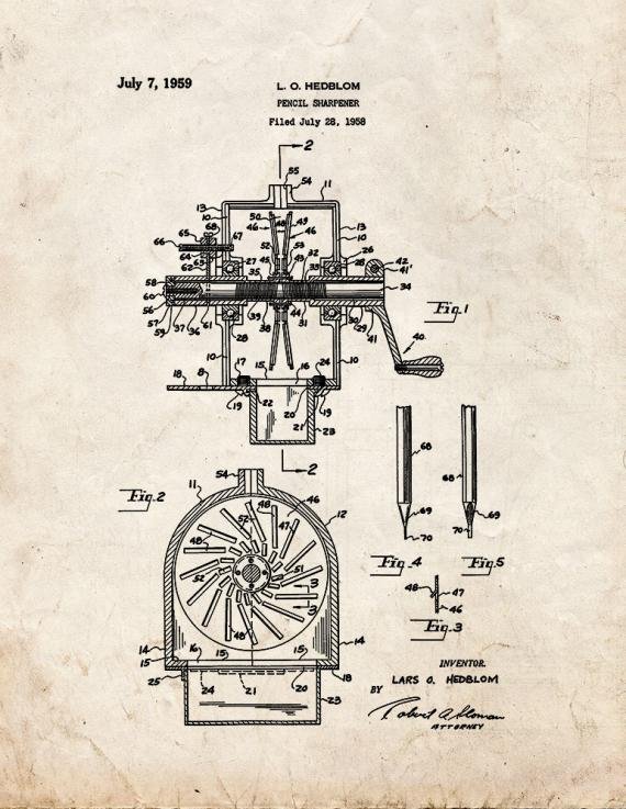 Patent Blueprint 1478 1 12 A4 Photo Print